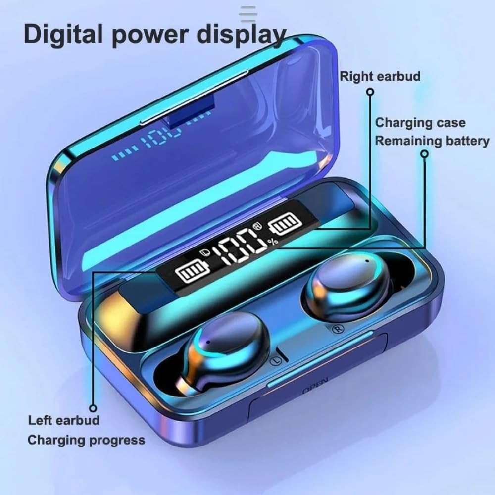 MOYAWSDGN Wireless Earphones, Wireless Earbuds, HiFi Stereo, Bluetooth 5.3 Touch Control Noise Rduction Headphones, Mini Eear Buds Mic in-Ear Headphones IP7 Waterproof Led Display for Smartphone - Image 5