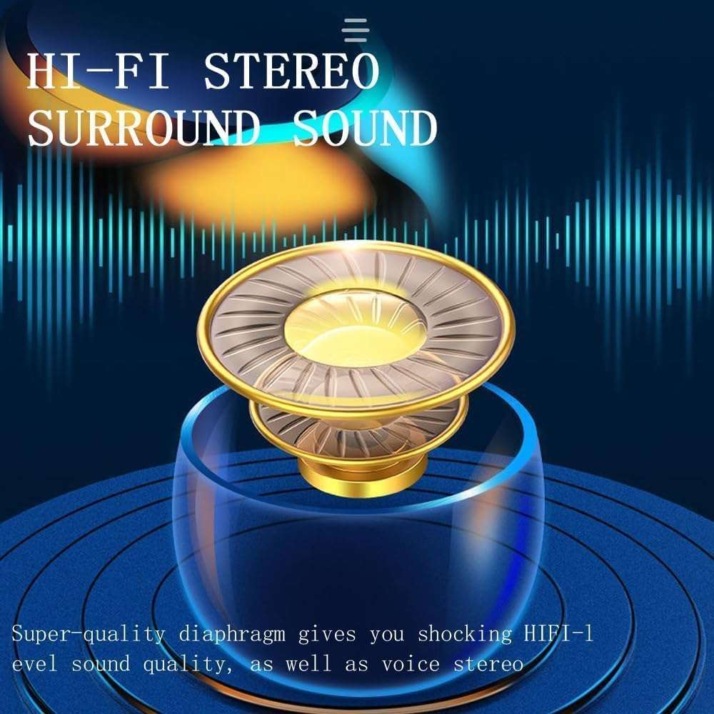 MOYAWSDGN Wireless Earphones, Wireless Earbuds, HiFi Stereo, Bluetooth 5.3 Touch Control Noise Rduction Headphones, Mini Eear Buds Mic in-Ear Headphones IP7 Waterproof Led Display for Smartphone - Image 9
