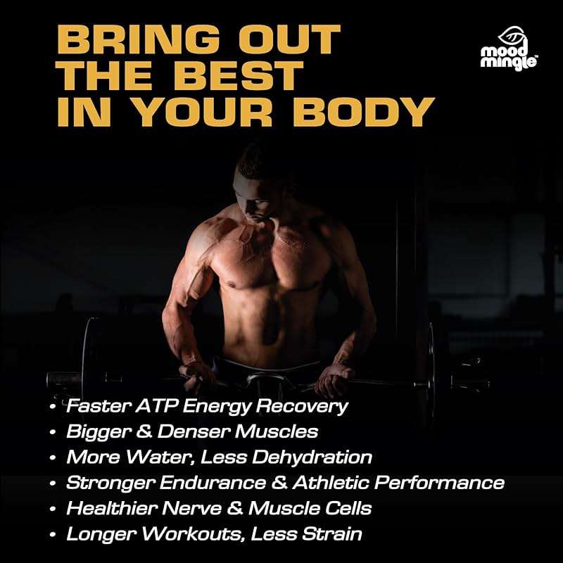Mood Mingle Creatine Monohydrate Gummies 5g for Men Women - Sugar Free Chewable Vegan Supplement - Enhanced Formula with Vitamin B12 L-Taurine Betaine Anhydrous Alpha-GPC BCAA 2:1:1 - Image 6