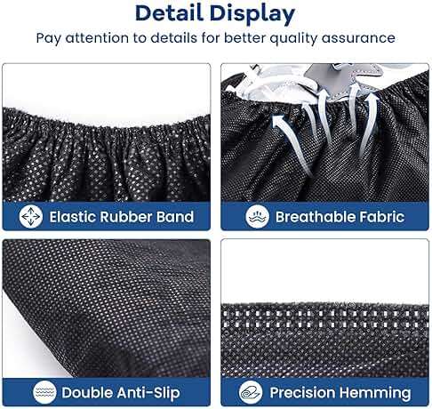 1000 Pack Shoe Covers Disposable Non Slip Shoe Booties Covers X-Large Durable Shoe & Boot Covers Premium Non-Woven Fabric Boot Covers for Indoors Booties Shoes Protectors Coverings(500 Pairs) - Image 4