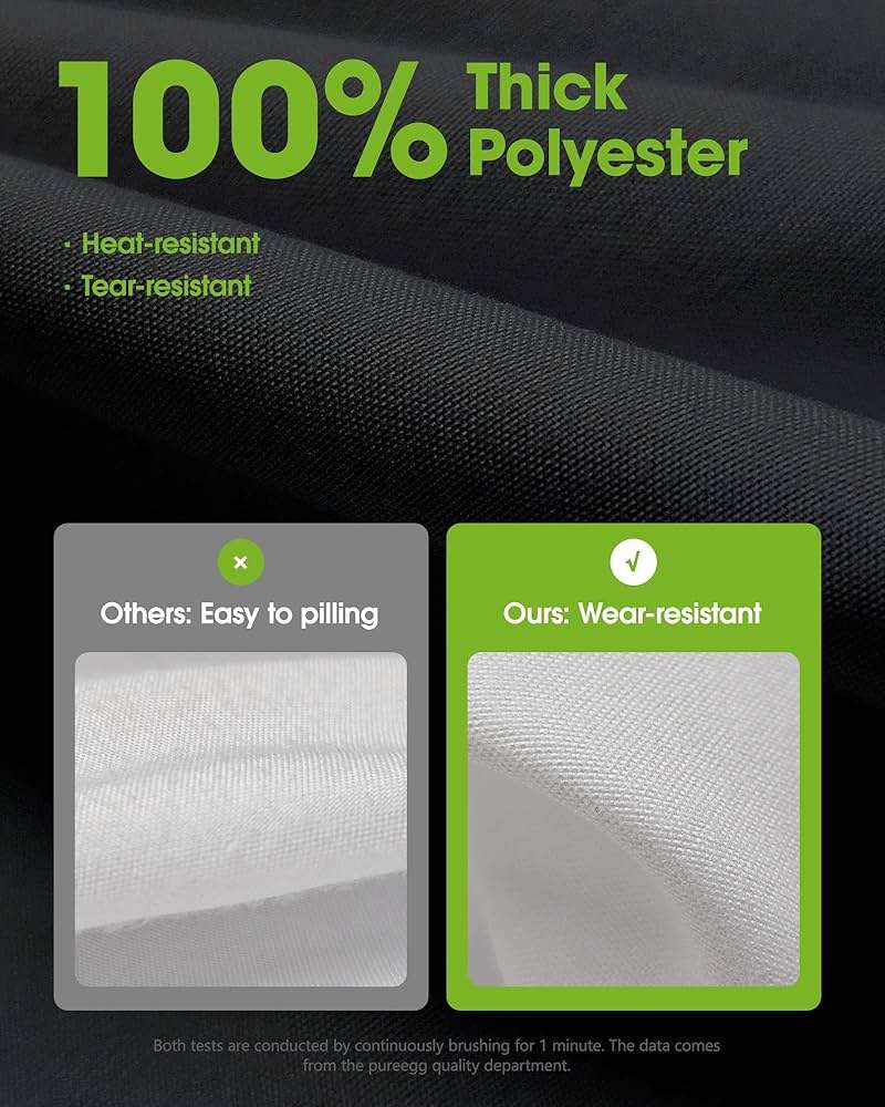 Pureegg Rectangle Table Cloth 60" x 84" – Durable Polyester Tablecloth Offers Reusable & Washable Protection, Ideal for Outdoor Party, Picnic, Wedding, Banquet and Birthday, 1 Pack, Black - Image 6