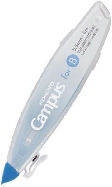 KOKUYO Correction Tape, 5.5 mm Wide for B 6mm Campus Ruled Notebook, 19.7 ft (6 m) Long, Blue (TW-MNT345) - Image 3
