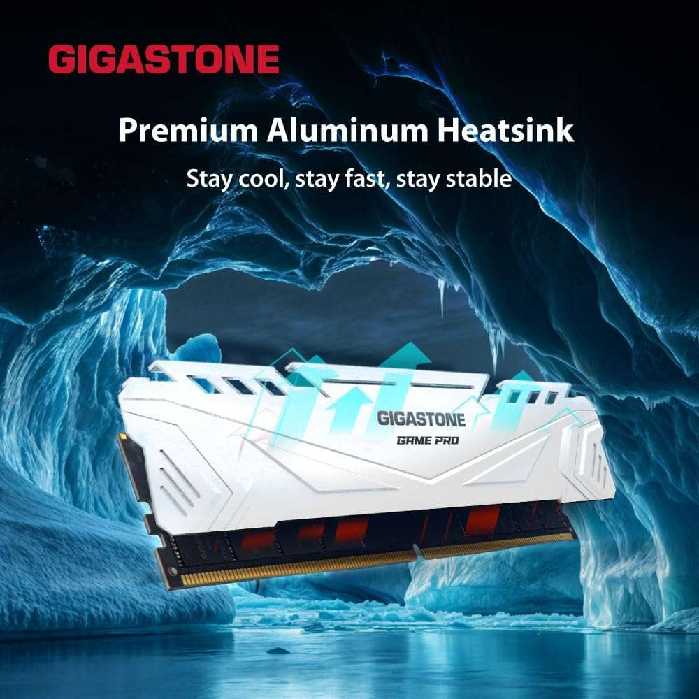 【DDR5 RAM】 GIGASTONE Game PRO 32GB Kit (2x16GB) DDR5 6000MHz PC5-48000 CL40-40-40-76 Intel XMP 3.0 AMD Expo 1.3V UDIMM 288 Pin Unbuffered Non ECC High Performance Gaming Desktop Memory - White - Image 3