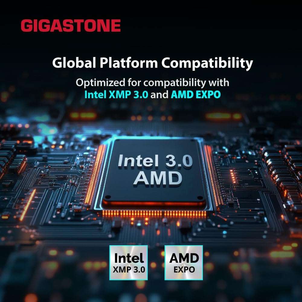【DDR5 RAM】 GIGASTONE Game PRO 32GB Kit (2x16GB) DDR5 6000MHz PC5-48000 CL40-40-40-76 Intel XMP 3.0 AMD Expo 1.3V UDIMM 288 Pin Unbuffered Non ECC High Performance Gaming Desktop Memory - White - Image 6