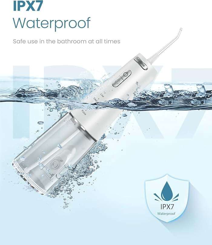Onlyone Water Flosser — Cordless Dental Water Jet with 4 Pressure Modes, 1500-2000 Pulses/Min, 300ML Tank, IPX7 Waterproof, Rechargeable Portable Oral Irrigator for Braces, Sensitive Gums & Travel - Image 6
