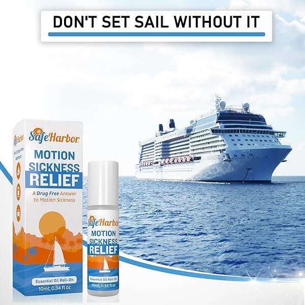 SafeHarbor Motion Sickness Relief Roll-On | Anti Nausea Essential Oil for Sea Sickness, Dizzy & Carsick Relief in Children and Adults, Your Cruise Ship Essential | 100% Natural, Drug Free (10 ml) - Image 7