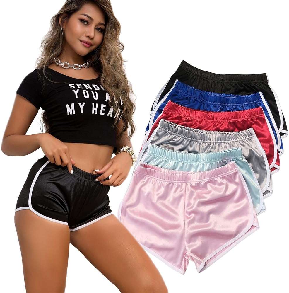 Women Sexy High Waist Elastic Athletic Shorts for Running Yoga - Image 5