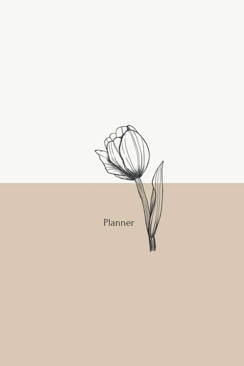 'Let's Bloom' Full Year Undated Planner: A Tulip-Inspired Notebook with Monthly & Weekly Layouts | 6''x9'' | Hand-drawn Art Design: Perfect for ... Goals with atomic Monthly & Weekly Focus - Image 1
