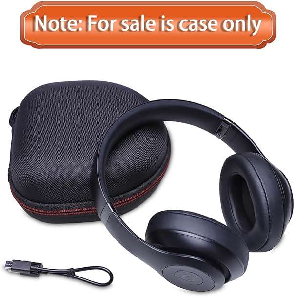 Headphone Case Compatible with BERIBES/TOZO/KVIDIO/Beats/Soundcore Anker Noise Cancelling Over-Ear Headphones, Black - Image 6