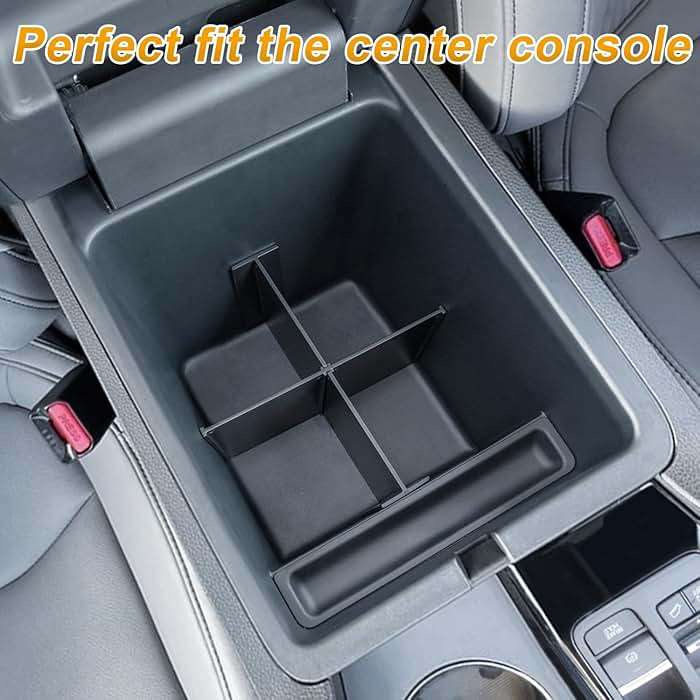 PIMCAR 2-Piece Center Console Organizer & Armrest Divider Set for 2023-2026 Honda Pilot, 2024-2026 Honda Passport/Ridgeline, Custom Fit Durable ABS Plastic Storage Tray - Image 3