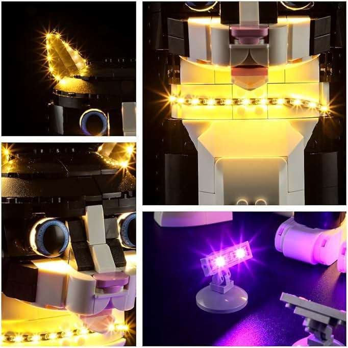 LIGHTAILING Light for Lego-21349 Tuxedo Cat - Led Lighting Kit Compatible with Lego Building Blocks Model - NOT Included The Model Set - Image 5