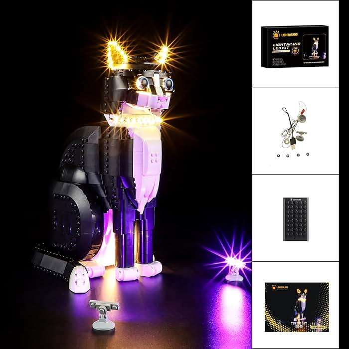 LIGHTAILING Light for Lego-21349 Tuxedo Cat - Led Lighting Kit Compatible with Lego Building Blocks Model - NOT Included The Model Set - Image 6