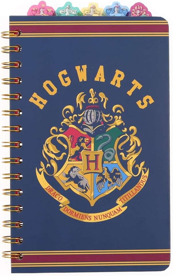 Harry Potter Hogwarts 5-Tab Spiral Notebook with 75 Sheets | Notepad Journal, Stationery Paper | 5 x 8 Inches - Image 1