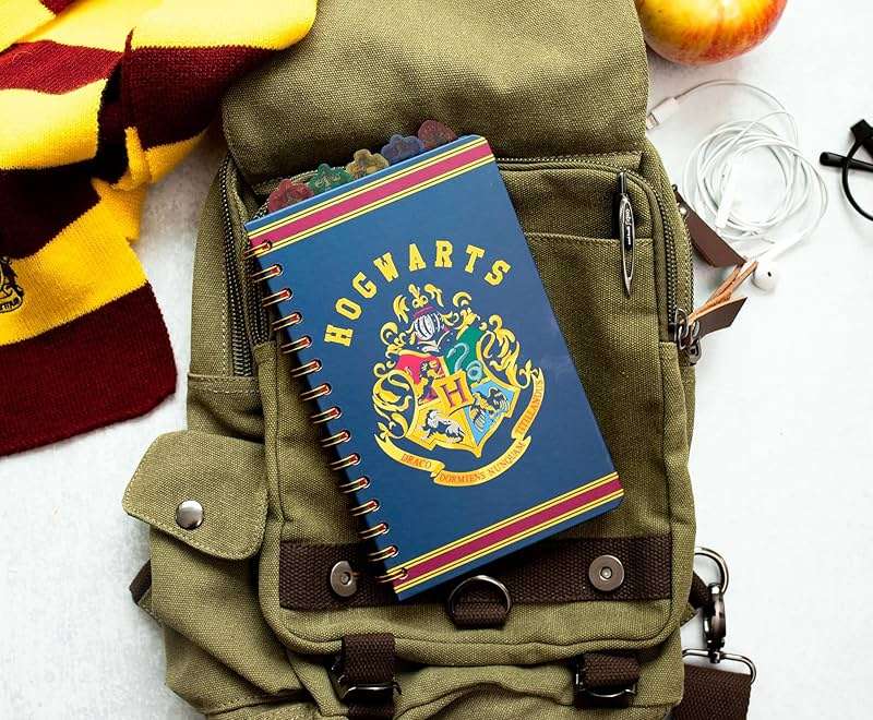 Harry Potter Hogwarts 5-Tab Spiral Notebook with 75 Sheets | Notepad Journal, Stationery Paper | 5 x 8 Inches - Image 8