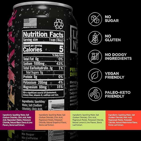 LMNT Sparkling Electrolyte Drink - Variety Pack | 12-Count - Image 3