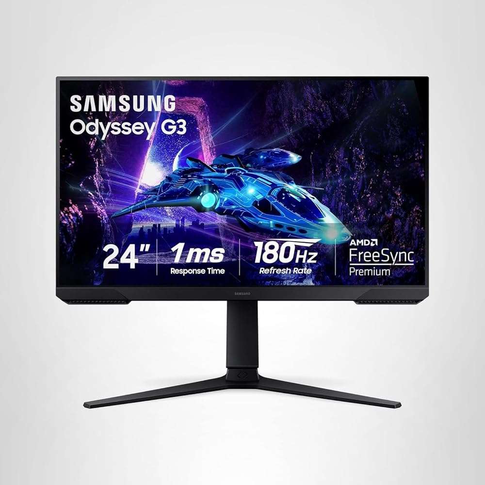 Samsung 24-Inch Odyssey G3 (G30D) Series FHD Gaming Monitor, 1ms, 180Hz, AMD FreeSync, Adjustable Stand, Black Equalizer, Virtual Aim Point, Eye Saver Mode, Flicker-Free, LS24DG302ENXZA - Image 20