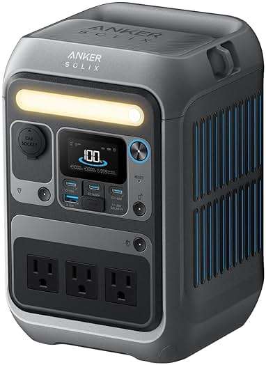 Anker Portable Power Station SOLIX C300, 288Wh LiFePO4 Backup Battery, 300W Solar Generator, 140W Two-Way Fast Charging, for Camping, Hunting, Travel, Blackout & Emergencies (Solar Panel Optional) - Image 1