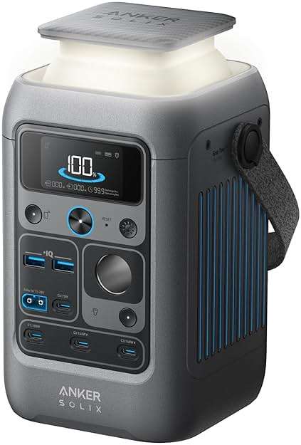 Anker SOLIX C300 DC Power Bank Station, Outdoor 288Wh Portable Power Station, LiFePO4 Battery, 300W Solar Generator, for Camping, Traveling, and Emergencies (No Wall Charger Included) - Image 1