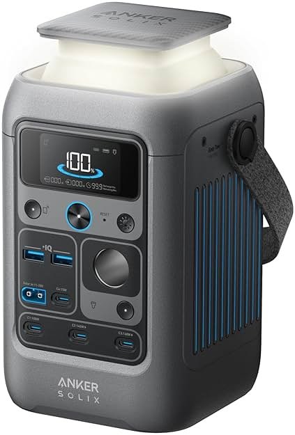 Anker SOLIX C300 DC Power Bank Station, Outdoor 288Wh Portable Power Station, LiFePO4 Battery, 300W Solar Generator, for Camping, Traveling, and Emergencies (No Wall Charger Included) - Product Image