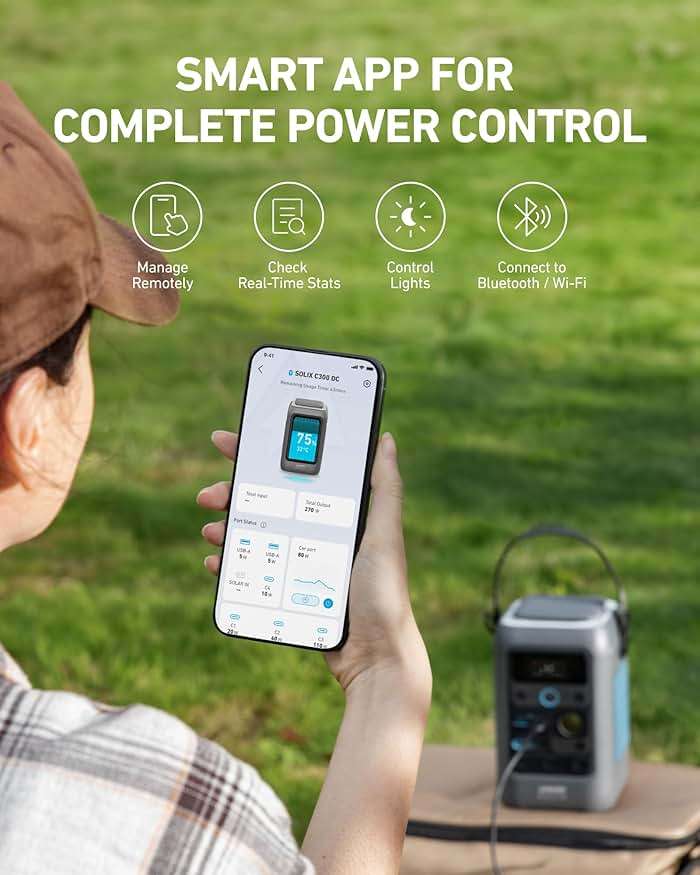 Anker SOLIX C300 DC Power Bank Station, Outdoor 288Wh Portable Power Station, LiFePO4 Battery, 300W Solar Generator, for Camping, Traveling, and Emergencies (No Wall Charger Included) - Image 8