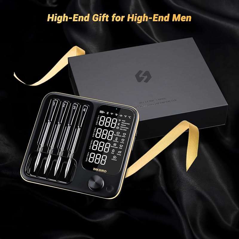 Wireless Meat Thermometer with 4 Probes, INKBIRD WiFi Meat Thermometer Digital Wireless for Rotisserie Grill Oven,Unlimited Range Dishwasher Waterproof Bluetooth Thermometer for iOS & Android - Image 7