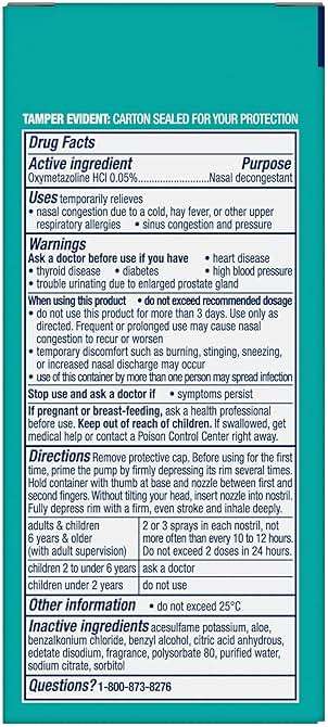 Vicks Sinex Severe Nasal Spray, Moisturizing Ultra Fine Mist with Aloe, Decongestant Medicine, Relief from Stuffy Nose Due to Cold or Allergy, Nasal Congestion & Sinus Pressure Relief, 265 Sprays x 2 - Image 10