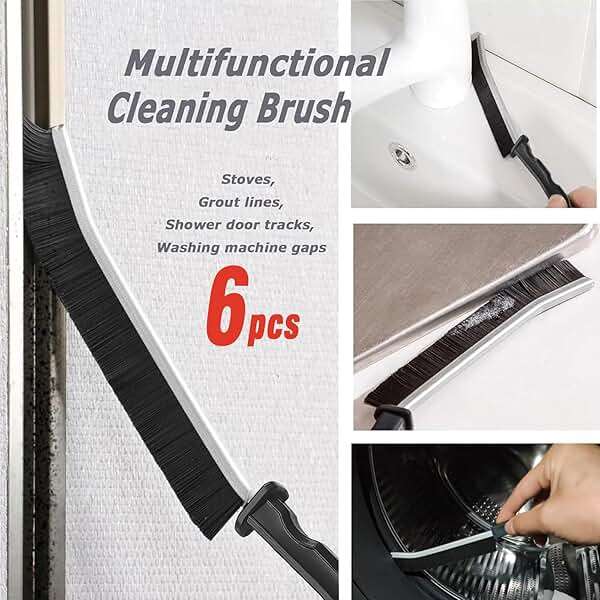 Crevice Cleaning Brush Tool - Heavy Duty Hard Bristle Gap Brush for Deep Cleaning - Ultra-Thin Grout Scrubber for Bathroom, Toilet, Bathtub, Kitchen Sink & Window Tracks-12 Pack - Image 6