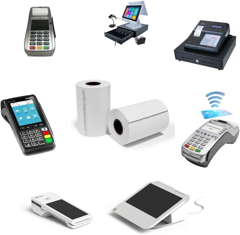 (50 Rolls) 2 1/4 X 50' BPA-Free Thermal Paper Receipt Rolls Fits All Mini Clover Flex, Square Terminal POS Cash Register Printers Paper For Credit and Debit Card Machine 57mm - Image 8