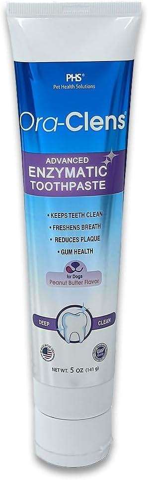 Ora-Clens Advanced Enzymatic Toothpaste for Dogs, Peanut Butter Flavor Dog Toothpaste, Helps Clean Teeth & Freshen Breath, Supports Oral Hygiene, Dog Dental Care Toothpaste Gel, 5 oz - Image 1