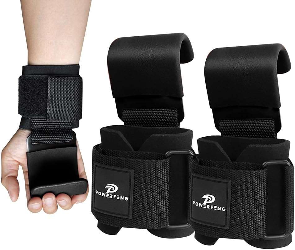 Lifting Hooks for Weight Lifting: Weightlifting Hooks Wrist Straps Hand Grip Support for Deadlift Weightlifting Gym Gloves for Men & Women - Image 1