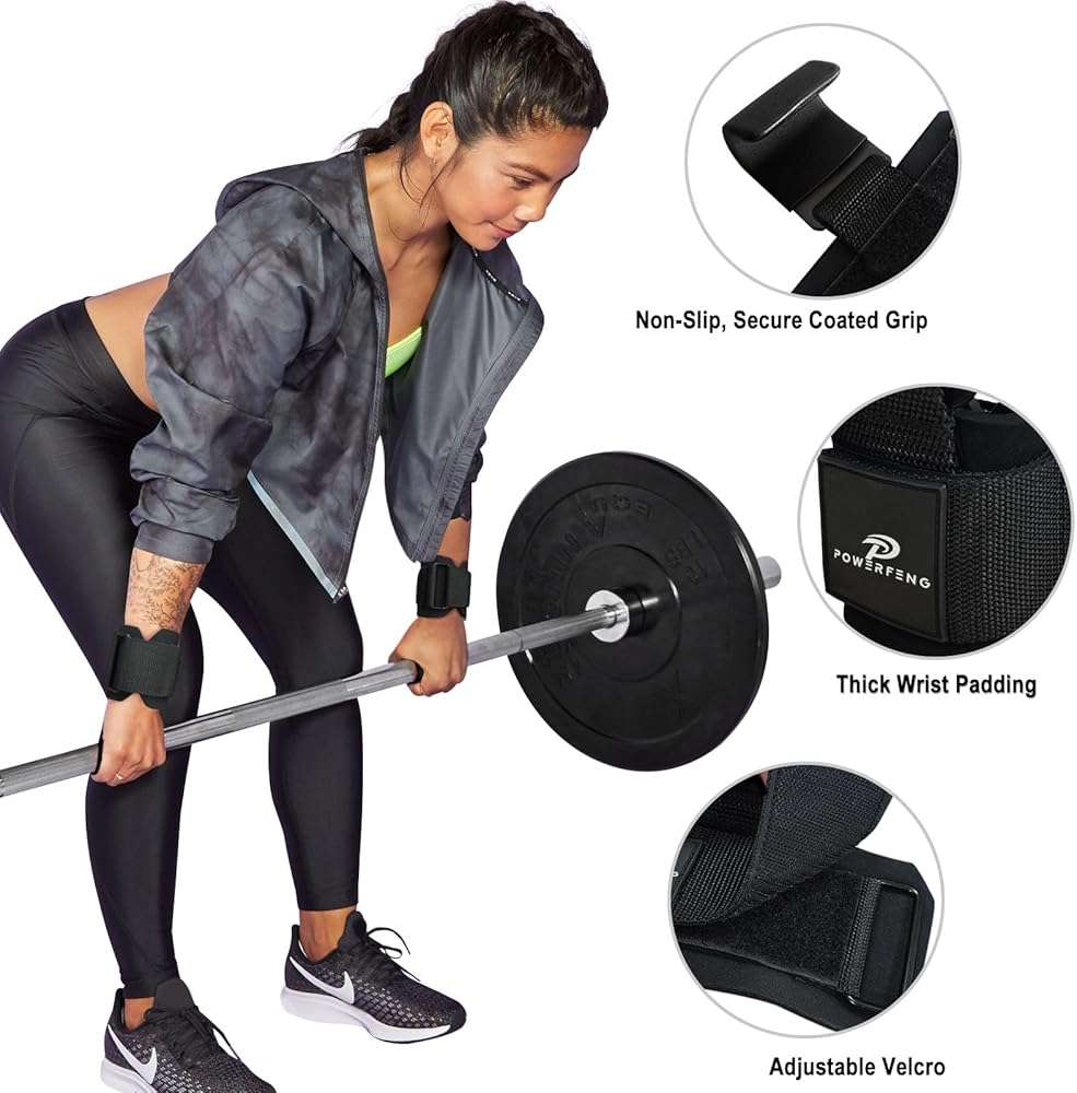 Lifting Hooks for Weight Lifting: Weightlifting Hooks Wrist Straps Hand Grip Support for Deadlift Weightlifting Gym Gloves for Men & Women - Image 3