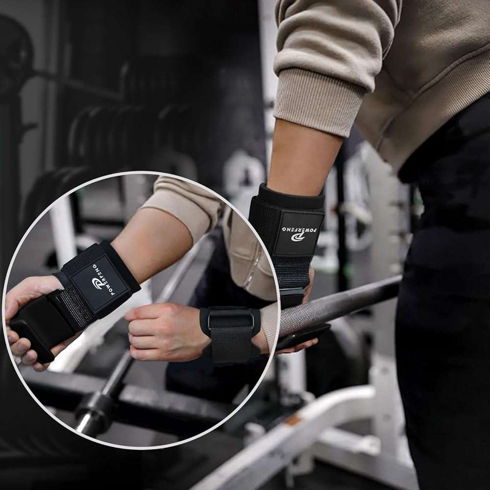 Lifting Hooks for Weight Lifting: Weightlifting Hooks Wrist Straps Hand Grip Support for Deadlift Weightlifting Gym Gloves for Men & Women - Image 5