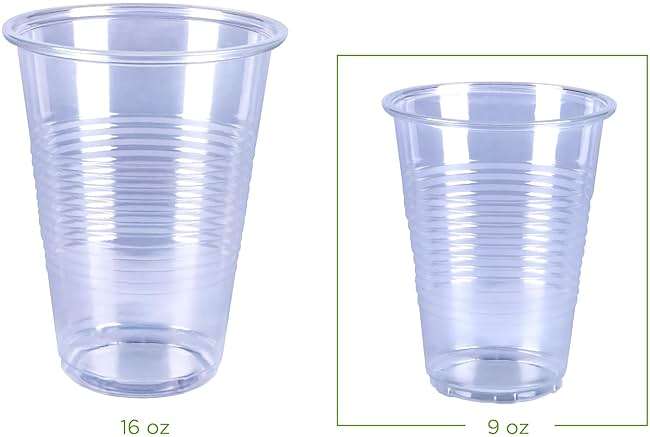 Amazon Basics Small Disposable Clear Plastic Cups, 9oz, 100 Count - Image 3