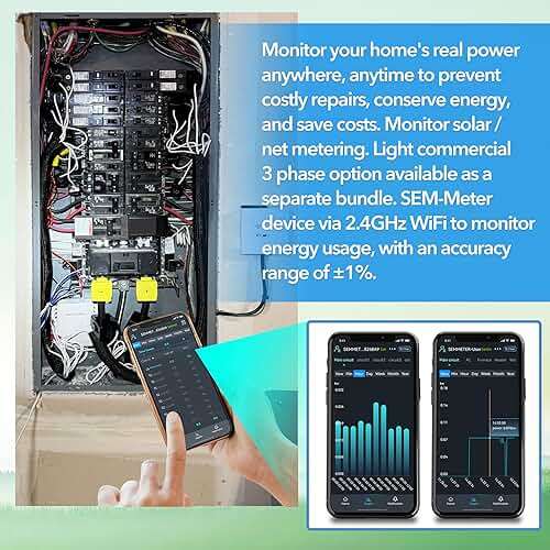 Smart Home Energy Monitor with 16 50A Circuit Level Sensors, Real-Time Power Usage & Electricity Cost Tracking, Ideal for Rental Homes & Shared Apartments, App History, Compatible with Home Assistant - Image 5