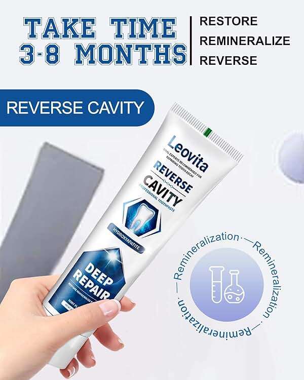 Leovita Cavity Reversing Toothpaste for Adult, Hydroxyapatite as Remineralizing Filler, SLS and Fluoride Free Tooth Decay Treatment, Anticavity Reversal Enamel Repair, 3.52 OZ - Image 4