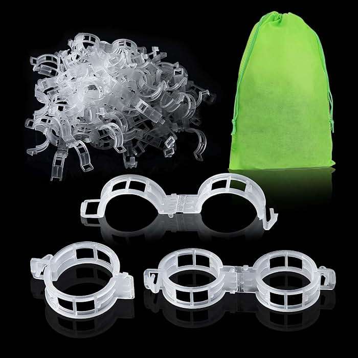 200pcs Plastic Plant Clips Reusable Garden Clips,Secured Plant Clips for Trellis&Vine Support Tomato Clips for Climbing Plants Enhance Upright Growth & Healthiness (200, CleanWhite) - Image 1