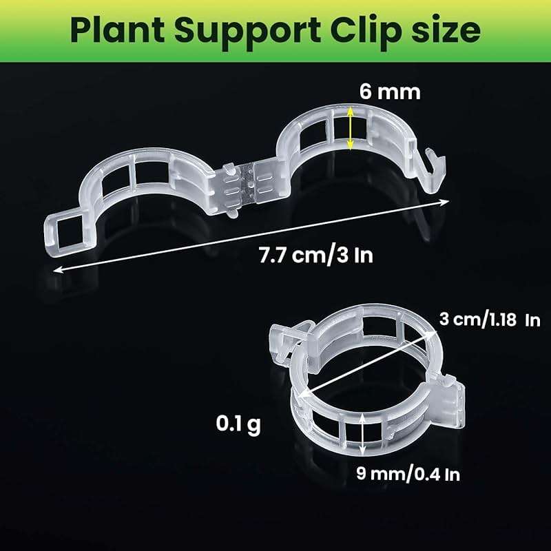 200pcs Plastic Plant Clips Reusable Garden Clips,Secured Plant Clips for Trellis&Vine Support Tomato Clips for Climbing Plants Enhance Upright Growth & Healthiness (200, CleanWhite) - Image 2