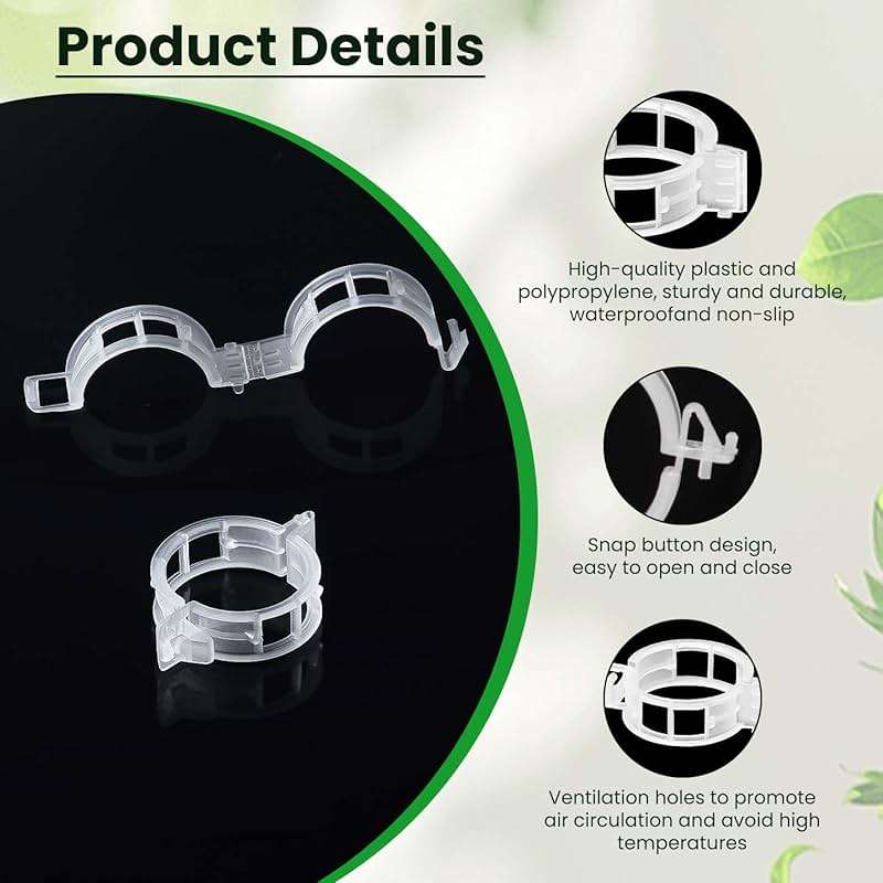 200pcs Plastic Plant Clips Reusable Garden Clips,Secured Plant Clips for Trellis&Vine Support Tomato Clips for Climbing Plants Enhance Upright Growth & Healthiness (200, CleanWhite) - Image 5