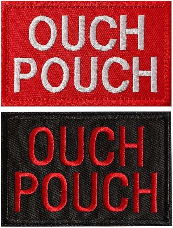 Harsgs 2PCS Ouch Pouch Patch, Hook & Loop Patch Funny Tactical Morale Patch for Caps Bags Vests Military Uniforms - Image 1