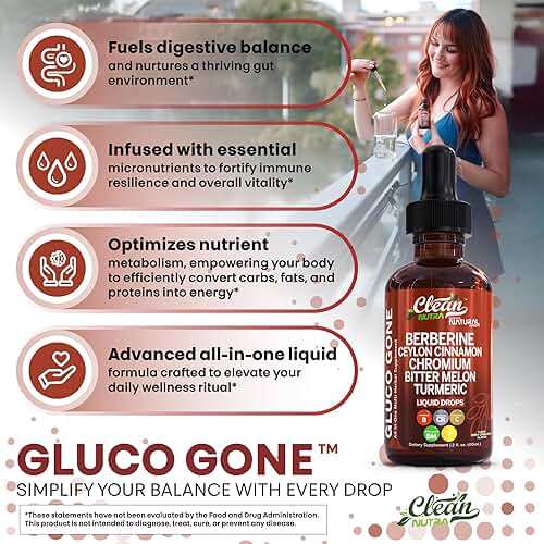 Clean Nutra Berberine with Ceylon Cinnamon Supplement Liquid Drops + Bitter Melon Extract, Glucomannan, Gymnema, Chromium, Turmeric, Organic Panax Ginseng, Moringa GLP-1 Support - Image 6