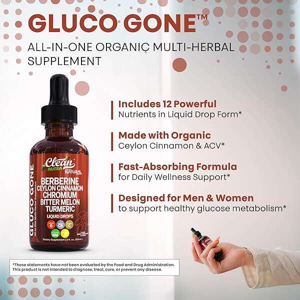 Clean Nutra Berberine with Ceylon Cinnamon Supplement Liquid Drops + Bitter Melon Extract, Glucomannan, Gymnema, Chromium, Turmeric, Organic Panax Ginseng, Moringa GLP-1 Support - Image 7