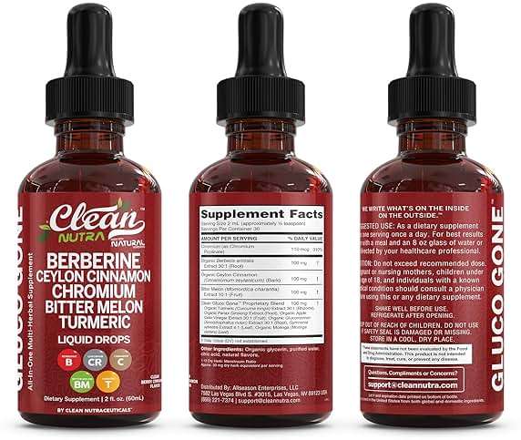 Clean Nutra Berberine with Ceylon Cinnamon Supplement Liquid Drops + Bitter Melon Extract, Glucomannan, Gymnema, Chromium, Turmeric, Organic Panax Ginseng, Moringa GLP-1 Support - Image 10