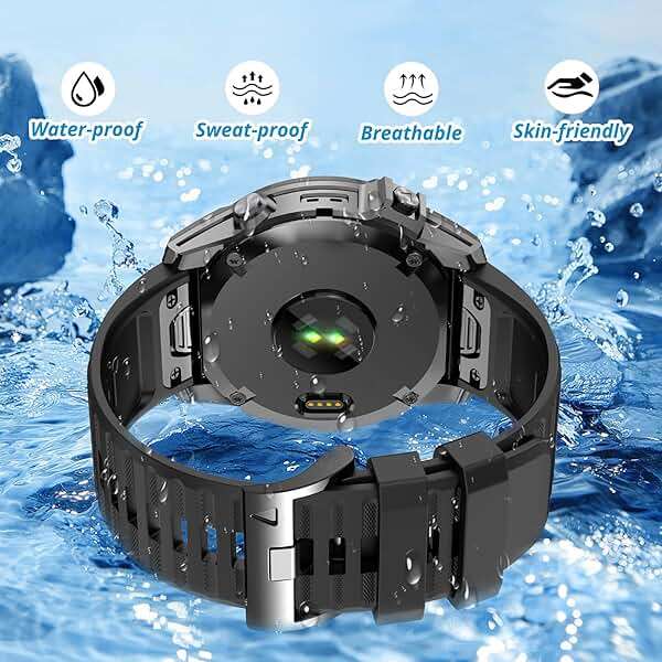 Silicone Band for Garmin Enduro 3 2/Fenix 8 pro/tactix 8 AMOLED 51mm/Fenix 7X/6X pro sapphire solar/5X plus, 26mm Quickfit Sprot Watch Strap Replacement for Descent Mk2i/3i/epix Pro/quatix 8 51mm - Image 4