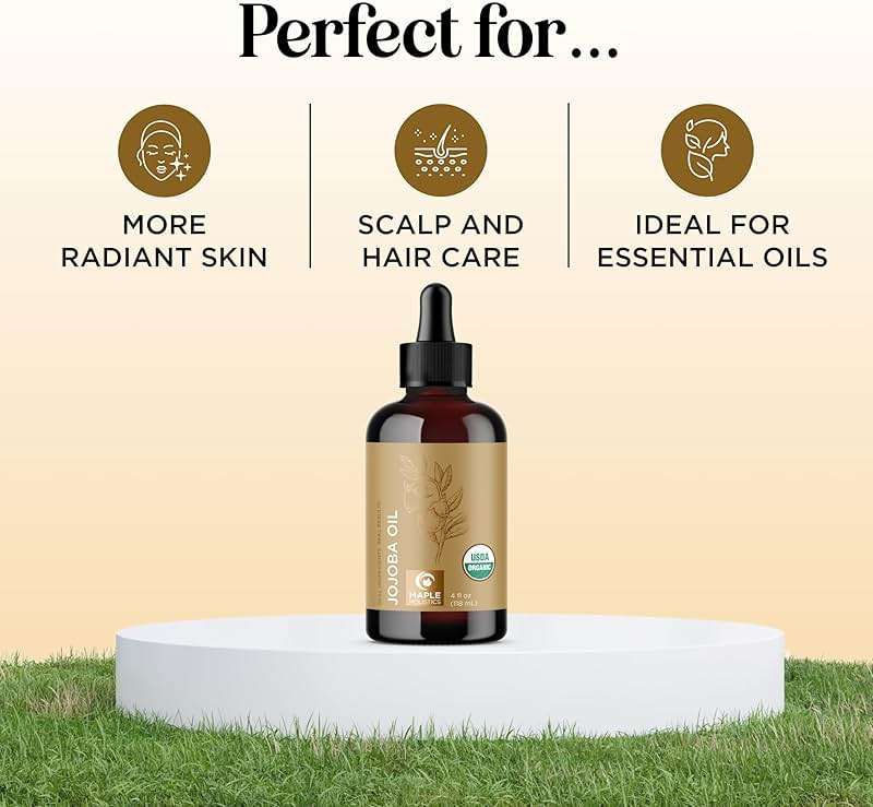 Organic Jojoba Oil Cold Pressed Unrefined - 100% Pure Organic Certified Oil for Skin Hair & Nails - Organic Skin Care & Natural Beauty DIY Carrier Oil - Dermatologist Tested & Non GMO (4 Fl Oz) - Image 6