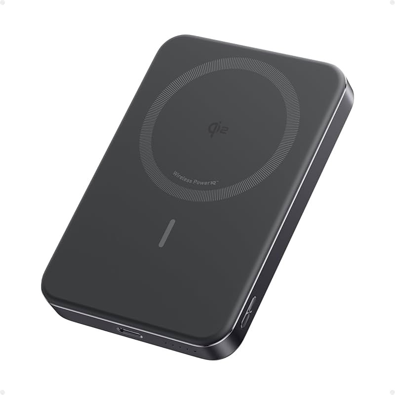 Anker MagGo Power Bank, Slim 10,000mAh Magnetic Battery Pack, Qi2 Certified 15W Ultra-Fast MagSafe Compatible Portable Charger, Ergonomic Design, for iPhone17/16/15/14 Series, and More - Product Image