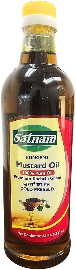 Mustard Oil Cold Pressed *100% Pure Oil* 1ltr/ 34 Fl.Oz - Image 1