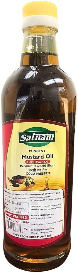 Mustard Oil Cold Pressed *100% Pure Oil* 1ltr/ 34 Fl.Oz - Image 2
