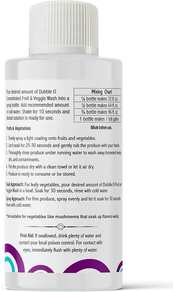 Dubble O Fruit and Veggie Wash Concentrate - 2 fl. oz. ⦾ Makes 1 Full Gallon of Produce Wash When Diluted ⦾ Cleans Wax, Dirt, and Contaminants ⦾ Tasteless and Odorless - Image 5