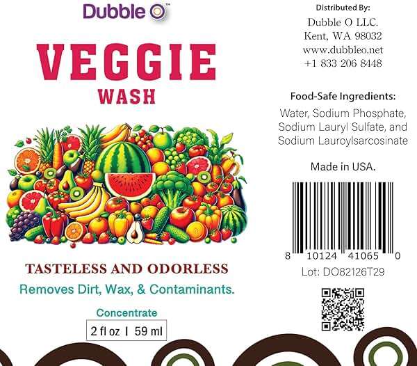 Dubble O Fruit and Veggie Wash Concentrate - 2 fl. oz. ⦾ Makes 1 Full Gallon of Produce Wash When Diluted ⦾ Cleans Wax, Dirt, and Contaminants ⦾ Tasteless and Odorless - Image 6
