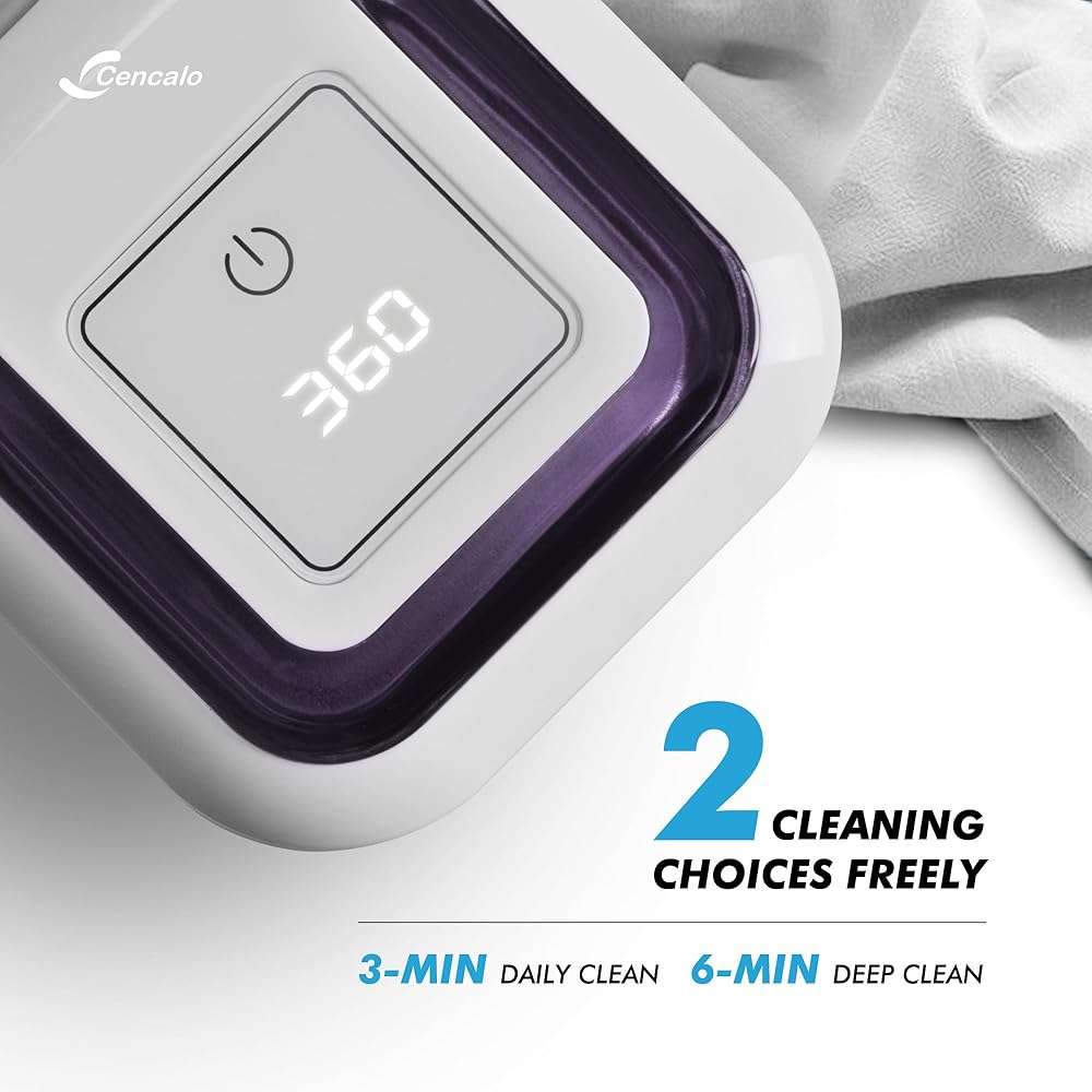 FSA HSA Eligible | 2-in-1 Ultrasonic & U-V Dental Cleaner, 42kHz Deep Cleaning Machine with Digital Timer, 180ml Pod for Retainers, Aligners, Mouth Guards | Viewing Port - Image 4